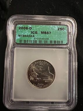 2006-D Nebraska State Quarter - Graded MS67